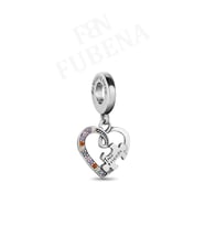 Fubena Puzzle Parçası ve Kalpli Arkadaşlık Sallantılı Charm
