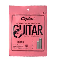 Orphee KX80 Soprano Ukulele Teli Seti (Orta Seviye - Karbon Seri)  Yüksek Kaliteli Karbon Materyal, Parlak ve Berrak Ses Karakteri, Güçlü Projeksiyon  Uyum: Soprano Ukulele Modelleri