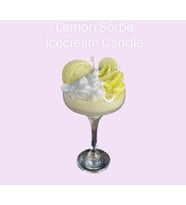 Lemon & Vanilla Sorbe Scented Handmade Candle / Limon & Vanilyalı Sorbe Aromalı Dekoratif Mum