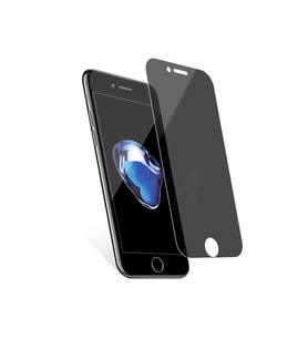 Apple iPhone SE 2022 Uyumlu Zore Kor Privacy Cam Ekran Koruyucu (Siyah)