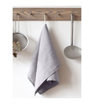 Açık Gri Keten Mutfak Havlusu 4'lü Set 45x65 cm