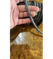 TAŞLI KORDON ŞERİT DİKİŞ GİYİM ÇANTA AKSESUARI EN 1 CM (1 METRE) (Füme)