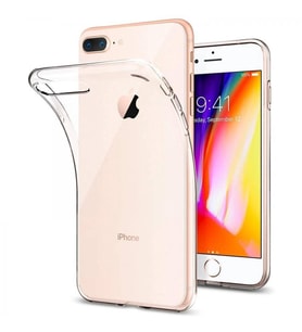 Apple iPhone 8 Plus Ultra İnce Silikon Kılıf Şeffaf