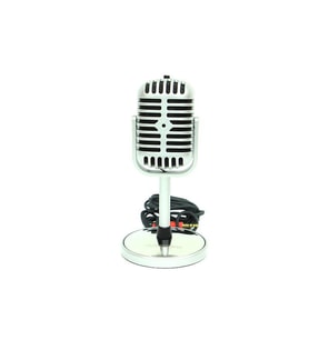 Karaoke Mikrofon Silver Speaker Hediyelik (Siyah)