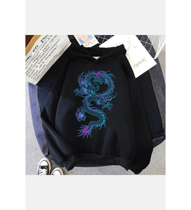 Dragon Kapşonlu Sweatshirt