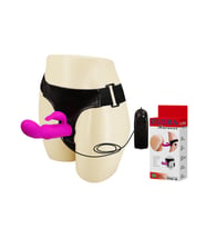 Baile Ultra Harness Titreşimli Strap-On Set – Bunny Klitoris Uyarıcılı Silikon Dildo