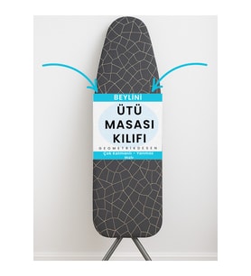Güvenle Kullanılan Süngerli ve Keçeli, Ayarlanabilir, 50x150 cm Ütü Masası Kılıfı