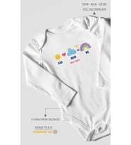 Dad mom me sweet family Uzun Kollu Çıtçıtlı Bebek Body