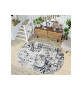 Eliana Home Baskılı, Yıkanabilir Kaymaz Taban Oval Halı TYC00515951868 100x200 cm (Krem)