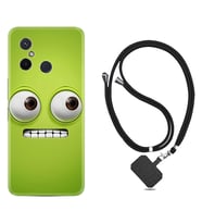 Xiaomi Redmi 12C Kılıf Resimli Boyun Askılı İpli Desenli Silikon Series Green 1832