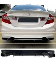 Honda Civic Fb7 Egzoz Görünümlü Arka Ek Difüzör Siyah Plastik 2012-2015 Arka-difizör-bodykit-ek