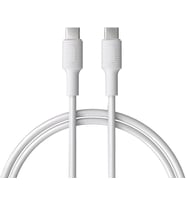 Coral Type C-C Power Delivery Hızlı Şarj Kablosu, Beyaz Kablo, Beyaz/Beyaz Uçlar (120 CM)