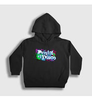 Presmono Unisex Çocuk Siyah Decor Panic! at the Disco Kapüşonlu Sweatshirt 72338tt