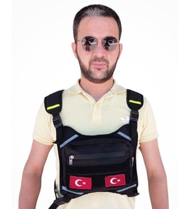 Motorcu Göğüs Çantası Reflektörlü Su Geçirmez Avcı Tüm Bedenlere Uyar