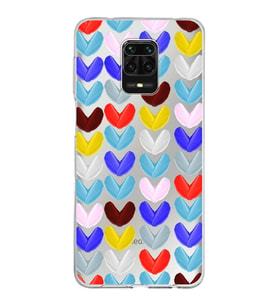 PrintiFy Xiaomi Redmi Note 9 S ile Uyumlu 1mm Slim Fit Water Color 1 Baskılı Şeffaf  Kılıf