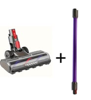 Dyson V7-V8-V10-V11-V15 Serisi LEDli Turbo Süpürge Başlığı + Mor Süpürge Borusu Ultra Set