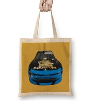 TO THE MOON DOGECAR Dogecoin Crypto Logo Merch Bez Çanta Uzun Saplı