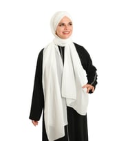 Krem Pratik Hazır Geçmeli Bone Şal Şifon Drapeli 2507_40