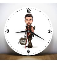 Karikatürlü Okçu Erkek Duvar Saati