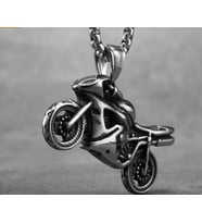 VİKİNGS Paslanmaz Çelik Motorcycle Kolye – Erkekler için Motorcu Takı  Şık ve Dayanıklı Biker Kolye