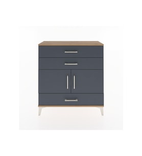 Arges Şifonyer 2 Raflı 3 Çekmeceli 2 Kapaklı 88x30x96 Çam-Antrasit
