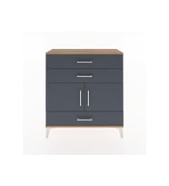 Arges Şifonyer 2 Raflı 3 Çekmeceli 2 Kapaklı 88x30x96 Çam-Antrasit