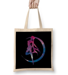 Sailor Moon Pattern Pink Version Bez Çanta Uzun Saplı