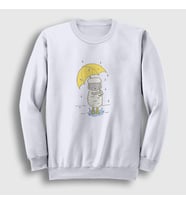 Presmono Unisex Beyaz Sheep And Rain Kuzu Sweatshirt 288962tt (Beyaz)