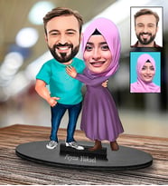 Kişiye Özel Çift Tasarımlı Karikatür Biblo 97
