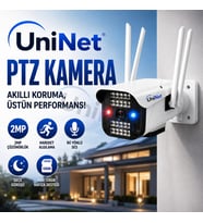 Uninet Unınet 2mp 1080P Wifi Ptz Güvenlik Kamerası – Hareket Takibi, Gece Görüşü, Çift Yönlü Ses ve Polis Çakarılı