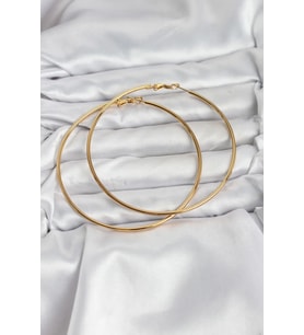 316L Çelik Gold Renk 75 mm Halka Küpe - TJ-BKP11510