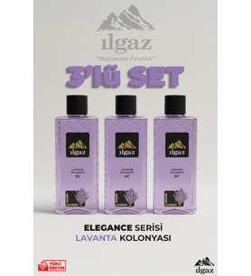 Ilgaz Lavanta Kolonyası 3'lü Set 80 Derece 400 ml Elegance Series