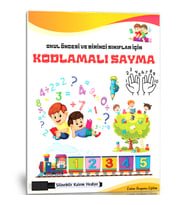 Okul Öncesi ve Birinci Sınıflar İçin Kodlamalı SAYMA YAZ-SİL Kitabı