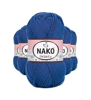 5 Adet Pırlanta Amigurumi El Örgü İpi Yünü Koyu Mavi 10084