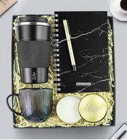 Kişiye Özel Termos & Defter & Kalem & Kupa & Mum Hediye Seti