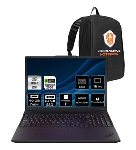 Lenovo Thinkpad P16V Gen 3 Core Ultra 7 255H İş İstasyonu 40GB RAM 512GB SSD 16" FHD+ Win11 Pro + Per4 USB 21RS000BTXP434