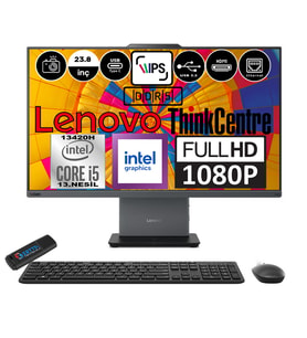 Lenovo Thinkcentre Neo 24 50A Gen5 Intel Core I5 13420H 96GB Ddr5 512GB SSD Windows 11 Pro Intel® UHD Graphics 23.8" Fhd All In One Bilgisayar 12SC000YTRP17 + Zetta Flash Bellek