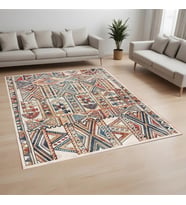 Rovigo Home Dijital Baskı Yıkanabilir Kaymaz Taban Salon Halısı Ve Yolluk RVG0985-FNL235 (Bej)