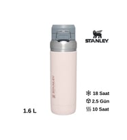 Stanley Go Quick Flip Water Bottle 1.06L Termos Kupa Bardak Matara (Pudra)