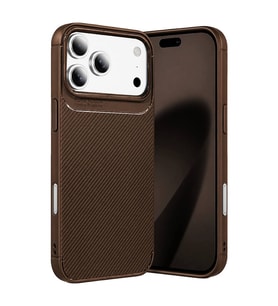 Newface Apple İphone 18 Pro Auto Focus Karbon Kapak - Kahverengi
