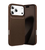 Newface Apple İphone 18 Pro Auto Focus Karbon Kapak - Kahverengi