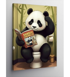 Kanvas Tablo Tuvalette Panda