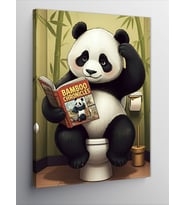 Kanvas Tablo Tuvalette Panda