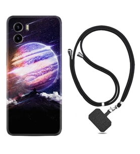 Vivo Y15S Y32 Y33S Y51 Y53S Kılıf Boyun Askılı Silikon Super Planet 1797