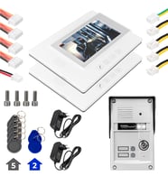 PowerMaster 37T2 2 Daire 7'' NFC Destekli Görüntülü Kapı Zili Interkom Akıllı Ev Güvenliği Sistemi