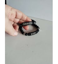 Siyah Boncuk Bileklik Şık bir hediye kişiye özel isim yazılır