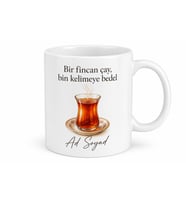 Çay Meraklısı Yazılı Baskılı Kupa Bardak Hediye Çay Severlere Özel Tasarım