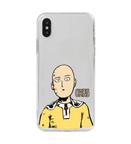 Iphone XS MAX Uyumlu One Punch Man Tasarımlı Şeffaf Telefon Kılıfı