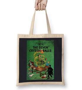 The Adventures Of Tintin The Seven Crystal Balls Vintage Style Cover Bez Çanta Uzun Saplı