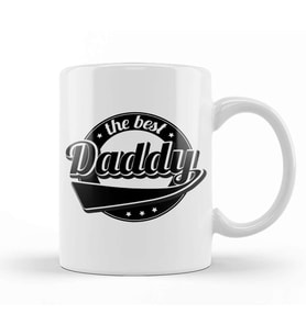 Cute The Best Daddy New Parent Father Funny Dad Kupa Bardak Porselen